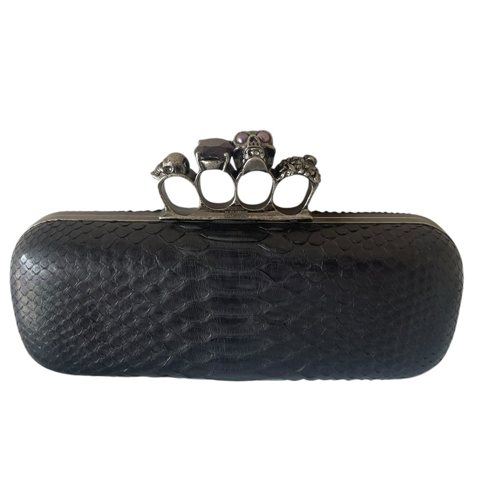 Alexander Mcqueen Python Knuckle Duster Clutch - image 2
